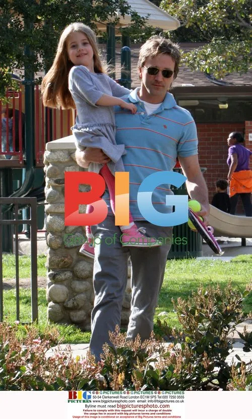 Breckin Meyer and daughter at Beverly Hills park