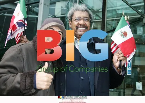 Marco Barrera and Promoter Don King in Manchester
