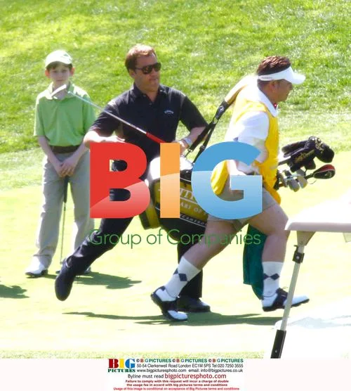 Entourage cast filming at LA golf course