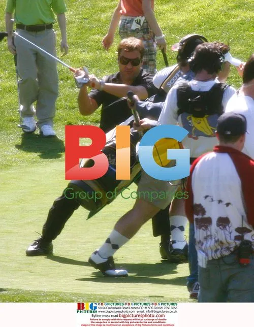 Entourage cast filming at LA golf course