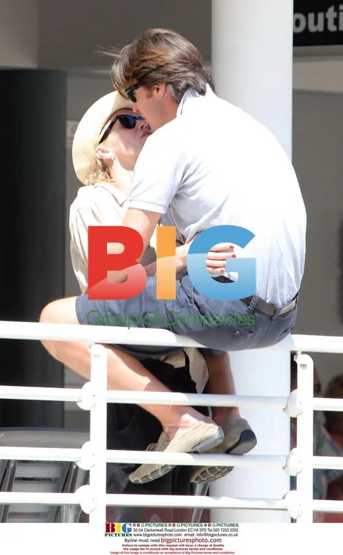 Eva Herzigova and her boyfriend