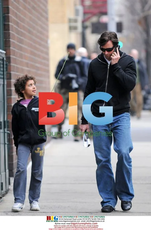 Hugh Jackman plays with kids in NYC