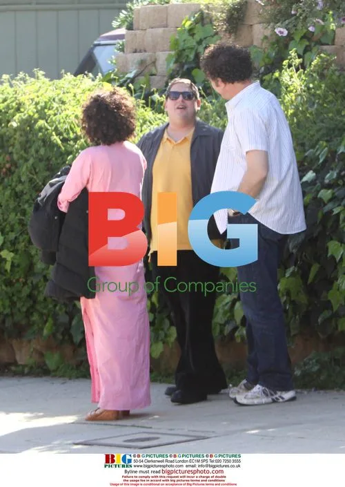 Marisa Tomei on movie set with co-stars