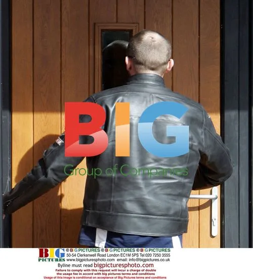 Mark Croft arrives home after split