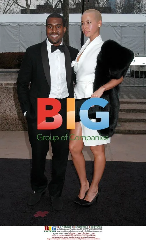 Kanye West and Amber Rose at Met Anniversary