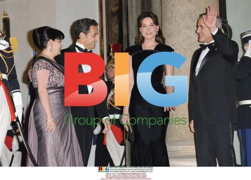 Sarkozy, Bruni, and Lebanese leaders at Elysee Palace