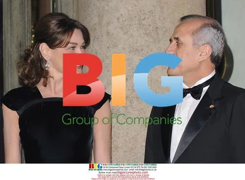 Carla Bruni-Sarkozy and Michel Suleiman at Elysee Palace