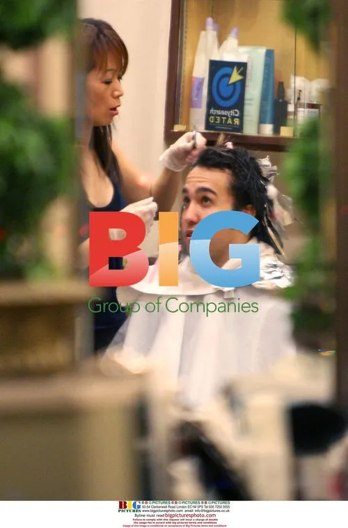 Pete Wentz at Beverly Hills hair salon