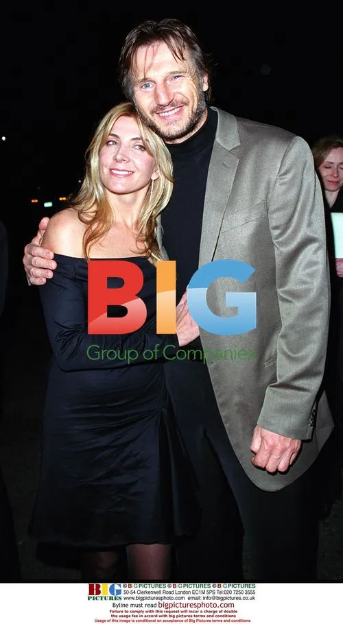 Natasha Richardson and Liam Neeson at 'The Crucible' party