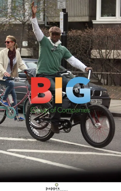 Rhys Ifans and Ian Wright Bike Ride in Notting Hill