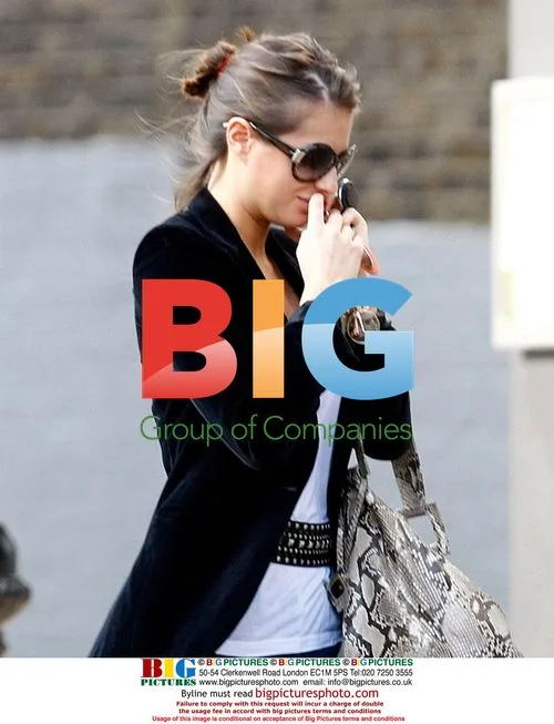 Society beauty Saskia Boxford spotted out in London
