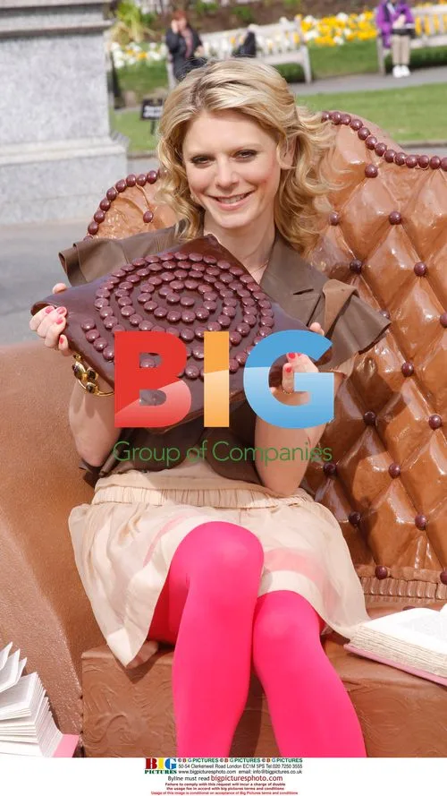 Emilia Fox on Edible Chocolate Sofa