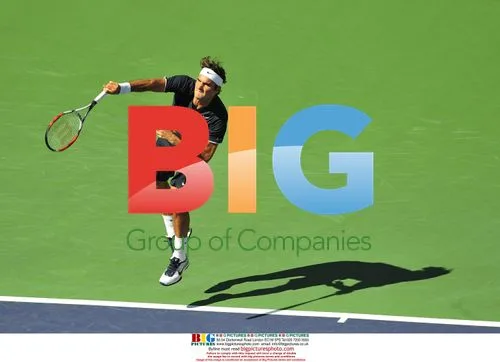 Gavin Rossdale watches Roger Federer at Indian Wells
