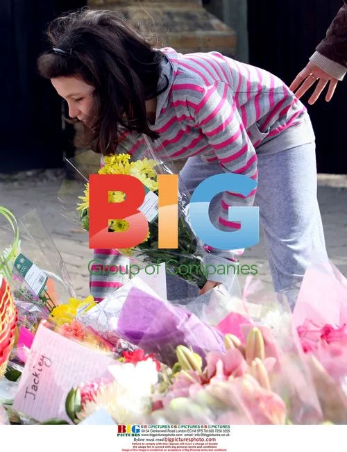 Flowers left outside Jade Goody's home