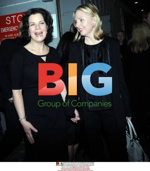 Actresses Marcia Gay Harden and Hope Davis at Broadway play