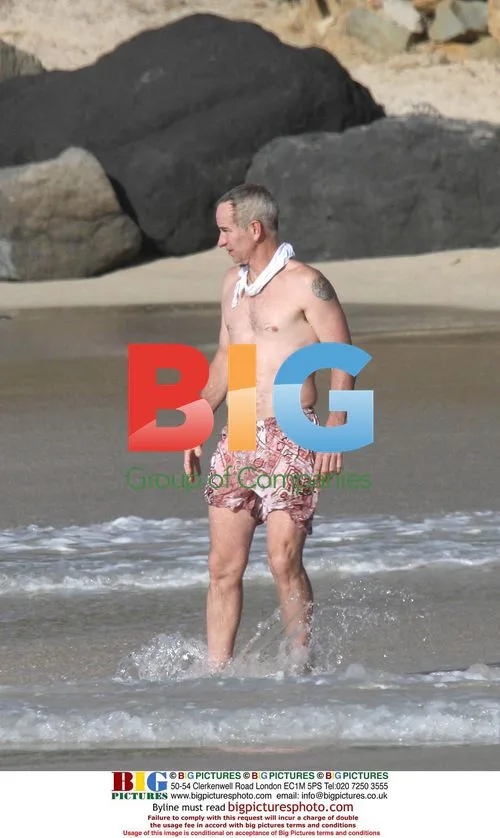 John McEnroe Enjoys Holiday Swim in St Bart's