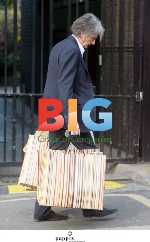 Paul Smith Loads Shopping Bags in London