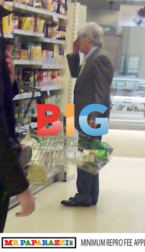 Bernie Ecclestone Spotted Shopping at Supermarket