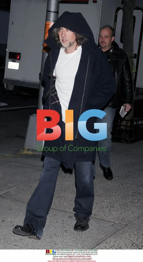 Nicholas Cage on set of 'The Sorcerer's Apprentice'