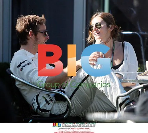 Jenson Button and Jessica Michibata at Australian Grand Prix