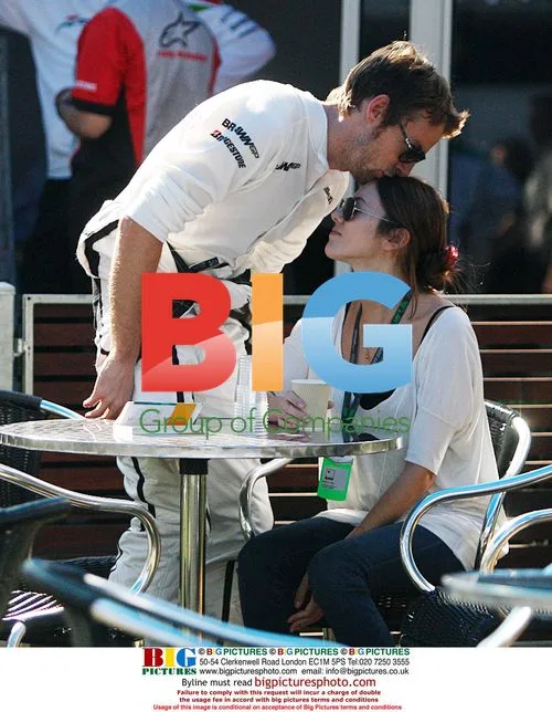 Jenson Button and Jessica Michibata at F1 Grand Prix