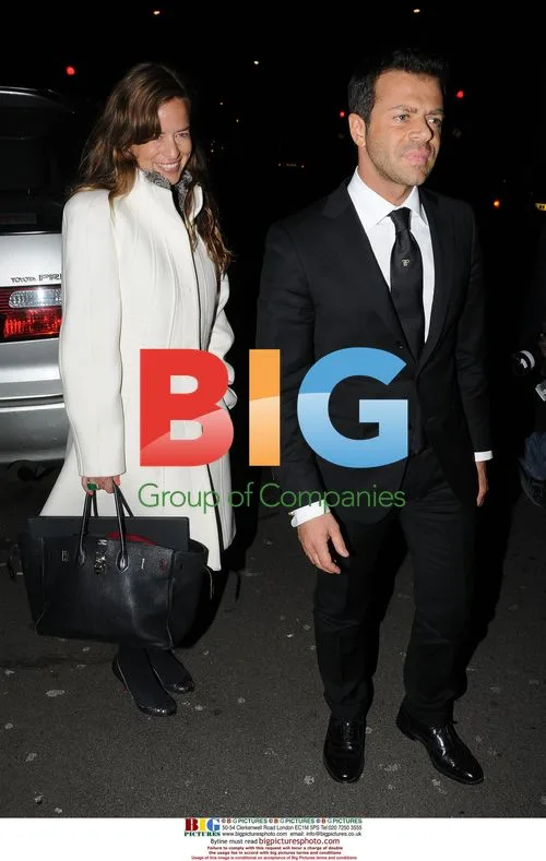 Jade Jagger leaving Cipriani's with Fabrizio Politi