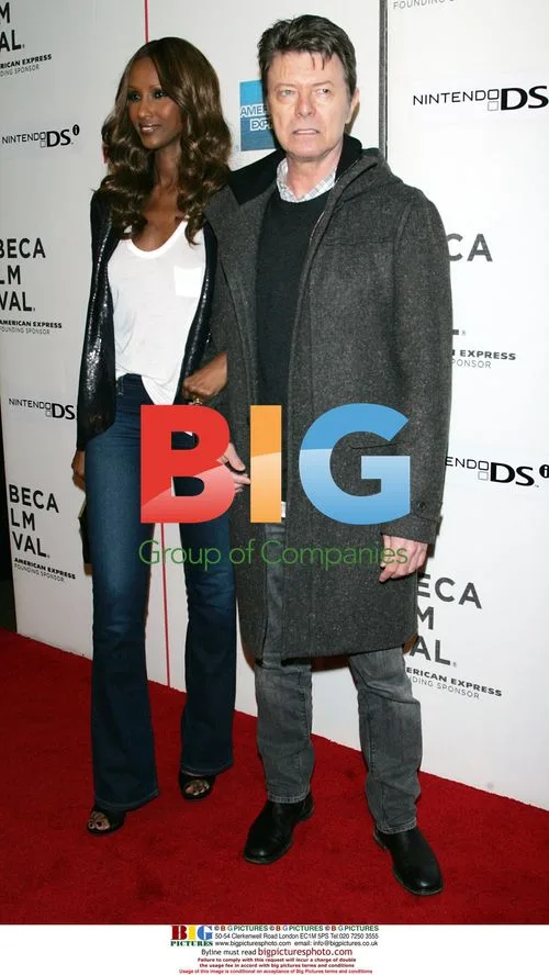 David Bowie and Iman at "Moon" premiere