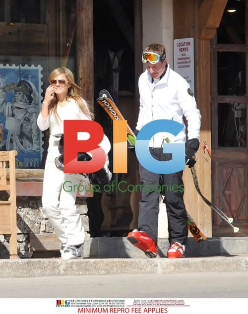 Geri Halliwell and Henry Beckwith in French Alps