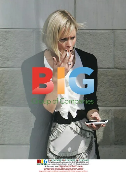 GMTV's Jenni Falconer takes a smoke break