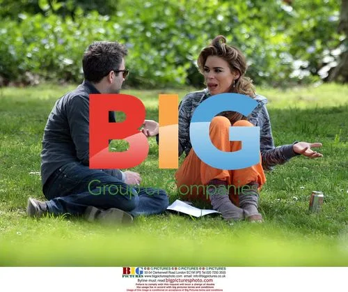 Billie Piper on set in Battersea Park