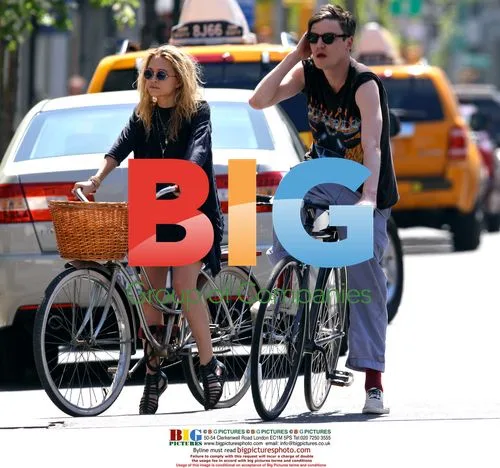 Mary-Kate Olsen on bike with boyfriend in NYC