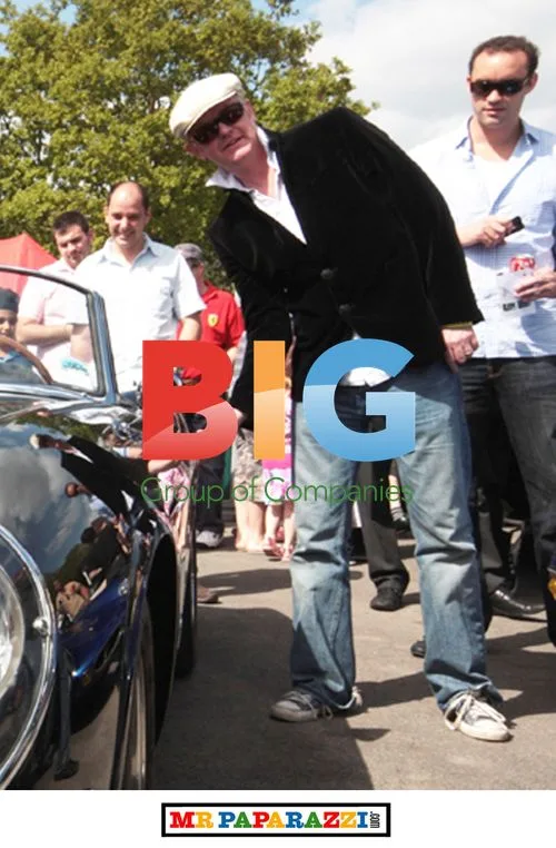Chris Evans races James Coburn's Ferrari at Brooklands