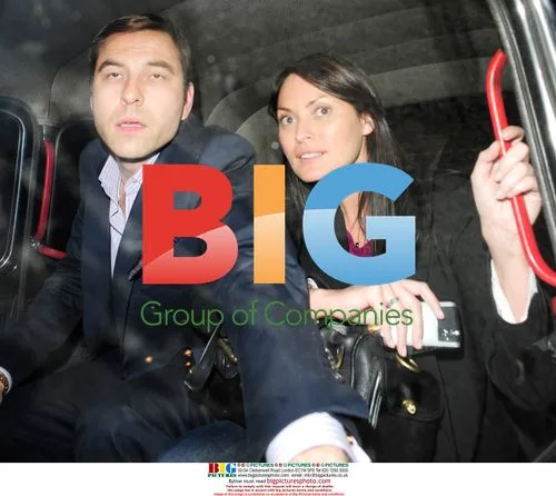 David Walliams and Mischa Barton leaving hotel