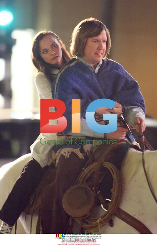 Christina Ricci and Nick Swardson on set