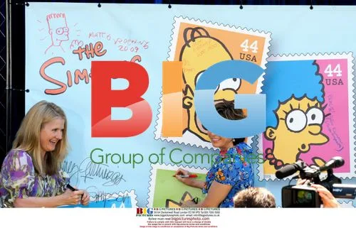 The Simpsons' Voice Actors Unveil U.S. Postage Stamps