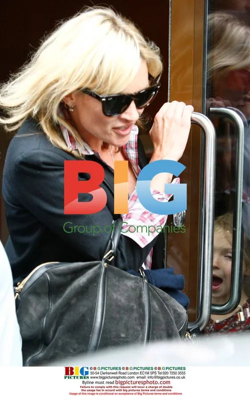 Kate Moss and Sadie Frost leaving bowling alley