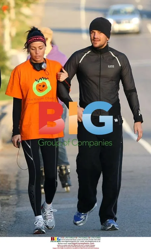 Jordan and Peter Andre Jogging