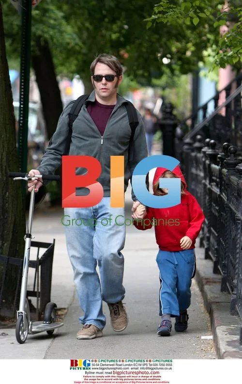 Matthew Broderick walks son to school