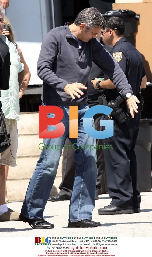 George Clooney on set of 'Up In The Air'