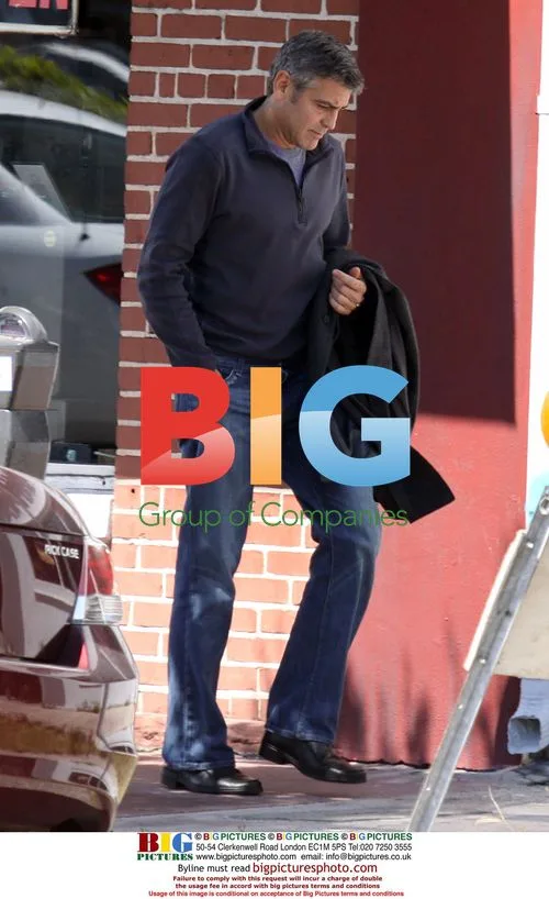 George Clooney on the set of 'Up In The Air'