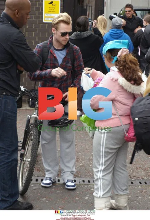 Boyzone members leave GMTV studios