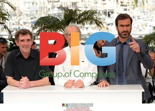 Steve Evets, Ken Loach and Eric Cantona at 'Looking For Eric' photocall