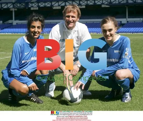 Lena Kaur, Teddy Sheridan and Loui Batley at Football Aid Event
