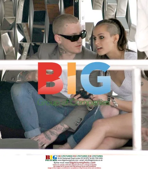 Alice Dellal kisses boyfriend Steph Carter on yacht