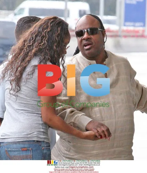 Stevie Wonder Departs LAX