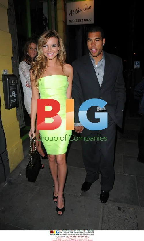 Nadine Coyle and Jason Bell at Raffles