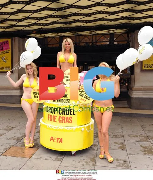 Nicola McLean Protests Foie Gras at Selfridges