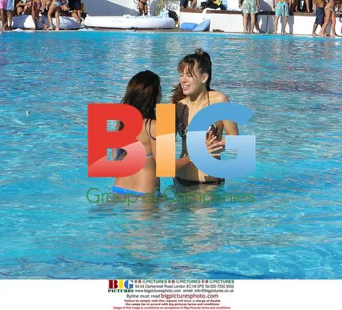 Roxanne McKee and Gary Sewell at Marbella Pool Party