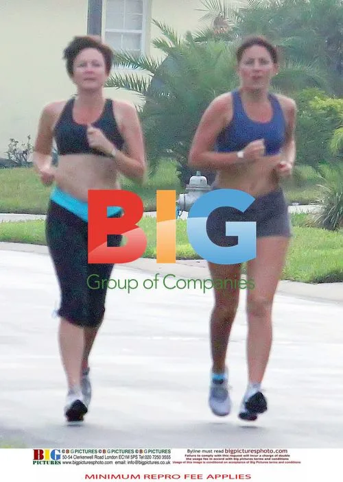 Davina McCall Seen Jogging on Vacation