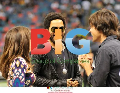 Lenny Kravitz on Saints Sidelines